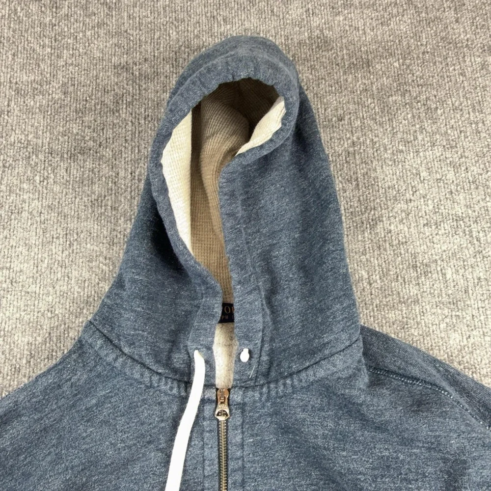 Polo Ralph Lauren Hoodie Mens XL Blue Full Zip Fleece Red Pony Logo Lined Hood